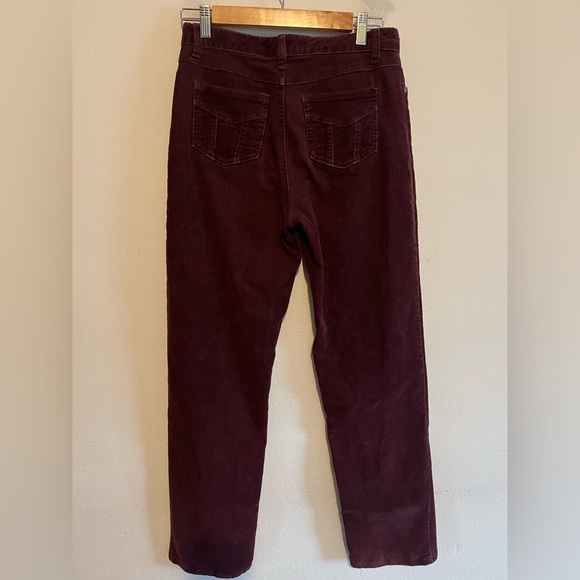Cabelas Casuals Burgundy Corduroy Pants Straight Leg Casual Retro Size 6 - Picture 8 of 10